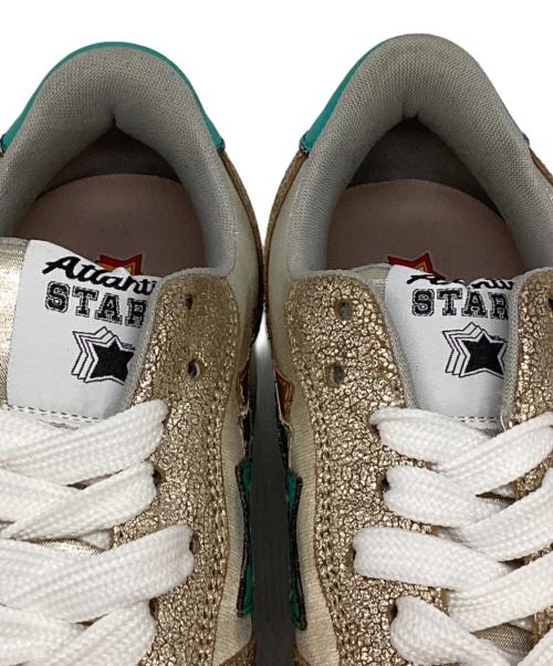atlantic stars（アトランティックスターズ）atlantic stars (アトランティックスターズ) ローカットスニーカー シャンパンゴールド×グリーン サイズ:36の古着・服飾アイテム
