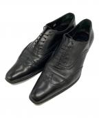 Santoniサントーニ）の古着「ウィングチップシューズ」｜ブラック