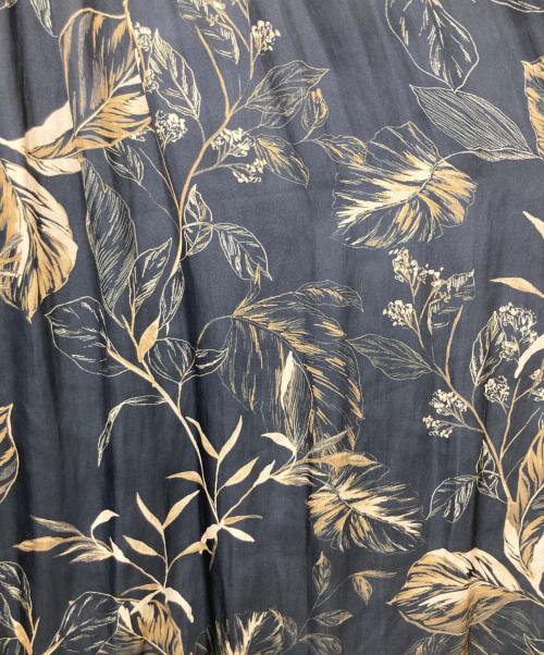 anuans（アニュアンス）anuans (アニュアンス) リーフパターンギャザースカート ネイビー サイズ:Mの古着・服飾アイテム