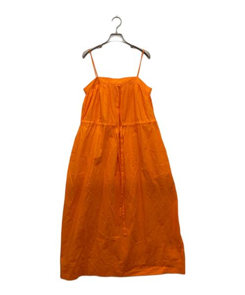 GANNI（ガニー）GANNI (ガニー) コットン ストラップロングワンピース オレンジ サイズ:34の古着・服飾アイテム