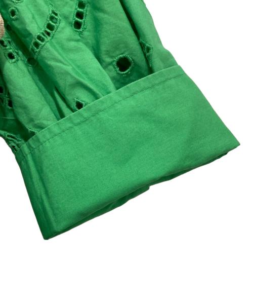 GANNI（ガニー）GANNI (ガニー) maxi smock dress グリーン サイズ:36の古着・服飾アイテム