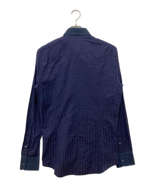 DOLCE & GABBANA（ドルチェ＆ガッバーナ）DOLCE & GABBANA (ドルチェ＆ガッバーナ) ストライプシャツ ネイビー サイズ:40の古着・服飾アイテム