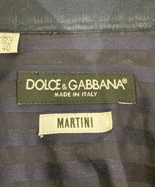 DOLCE & GABBANA（ドルチェ＆ガッバーナ）DOLCE & GABBANA (ドルチェ＆ガッバーナ) ストライプシャツ ネイビー サイズ:40の古着・服飾アイテム