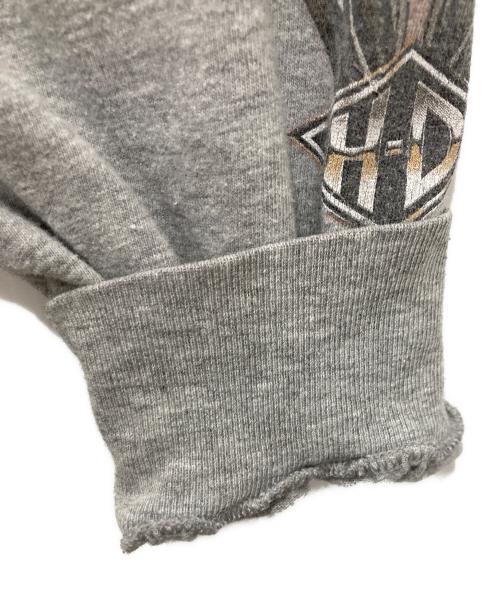 HARLEY-DAVIDSON（ハーレーダビッドソン）HARLEY-DAVIDSON (ハーレーダビッドソン) Hanes (ヘインズ) SLEEVE POINT TEE グレー サイズ:不明の古着・服飾アイテム