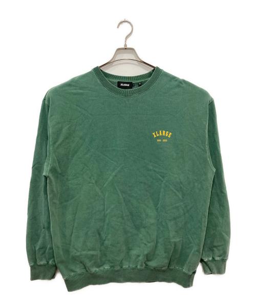 X-LARGE（エクストララージ）X-LARGE (エクストララージ) イーグルロゴピグメントクルーネックスウェット グリーン サイズ:Lの古着・服飾アイテム