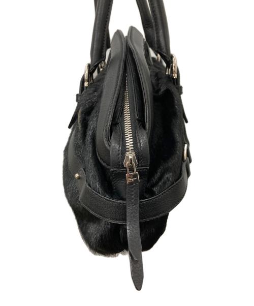 Salvatore Ferragamo（サルヴァトーレ フェラガモ）Salvatore Ferragamo (サルヴァトーレ フェラガモ) ハラコハンドバッグ ブラックの古着・服飾アイテム