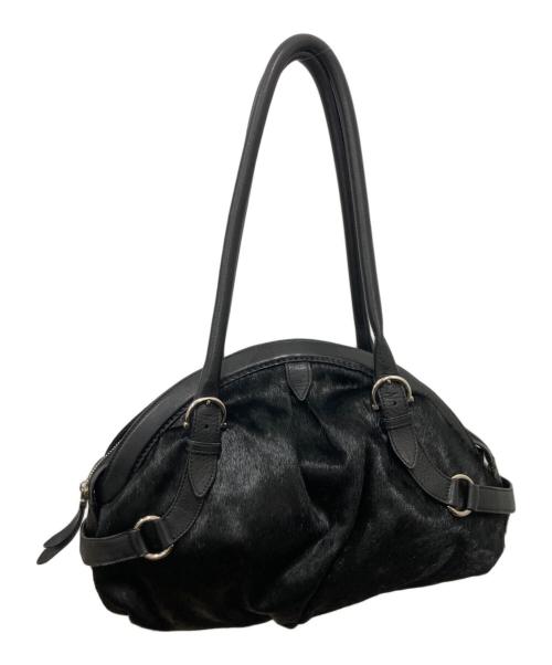 Salvatore Ferragamo（サルヴァトーレ フェラガモ）Salvatore Ferragamo (サルヴァトーレ フェラガモ) ハラコハンドバッグ ブラックの古着・服飾アイテム