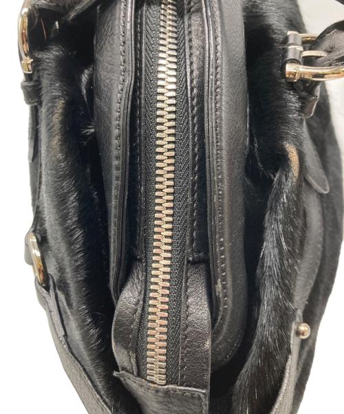 Salvatore Ferragamo（サルヴァトーレ フェラガモ）Salvatore Ferragamo (サルヴァトーレ フェラガモ) ハラコハンドバッグ ブラックの古着・服飾アイテム