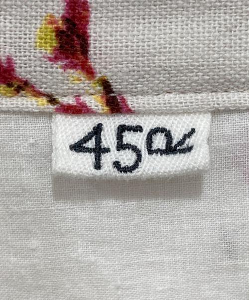 45R（フォーティファイブ・アール）45R (フォーティファイブ・アール) インドカディ春隣プリントのオーシャンタックブラウス アイボリー サイズ:2の古着・服飾アイテム