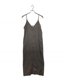 SLOBE IENA（スローブ イエナ）の古着「リネンIラインキャミワンピース」｜グレー