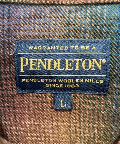 PENDLETON（ペンドルトン）PENDLETON (ペンドルトン) CPOシャツジャケット ブラウン サイズ:Lの古着・服飾アイテム