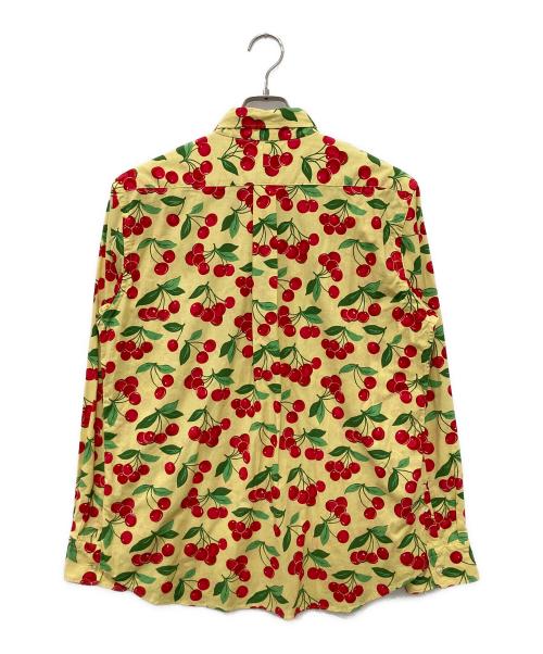Dry Bones（ドライボーンズ）Dry Bones (ドライボーンズ) チェリー柄シャツ イエロー×レッド サイズ:Lの古着・服飾アイテム