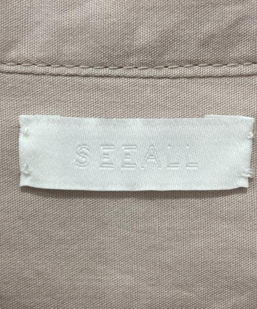 SEEALL（シーオール）SEEALL (シーオール) バンドカラーシャツ ベージュ サイズ:46の古着・服飾アイテム