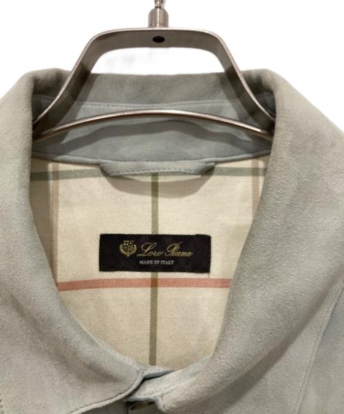 LORO PIANA（ロロピアーナ）LORO PIANA (ロロピアーナ) キッドスキンオーバーシャツ グリーン サイズ:Mの古着・服飾アイテム