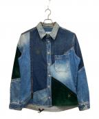 OFFWHITEオフホワイト）の古着「パッチワークデニムジャケット」｜インディゴ