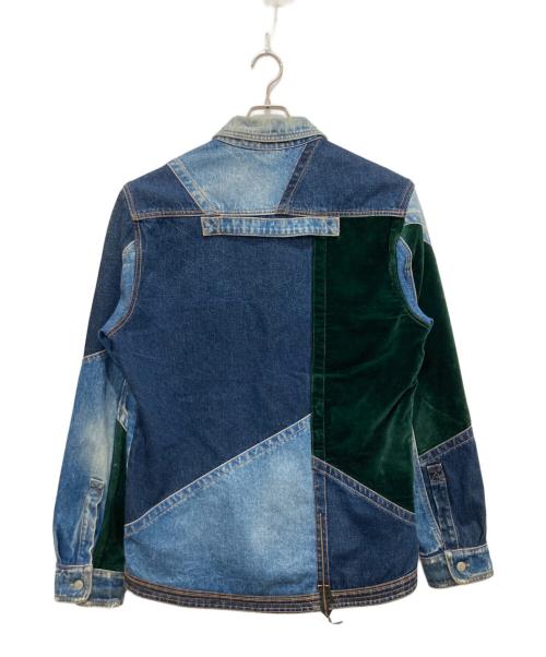 OFFWHITE（オフホワイト）OFFWHITE (オフホワイト) パッチワークデニムジャケット インディゴ サイズ:XLの古着・服飾アイテム