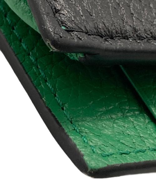 GUCCI（グッチ）GUCCI (グッチ) バイカラー ロングウォレット ブラック×グリーンの古着・服飾アイテム