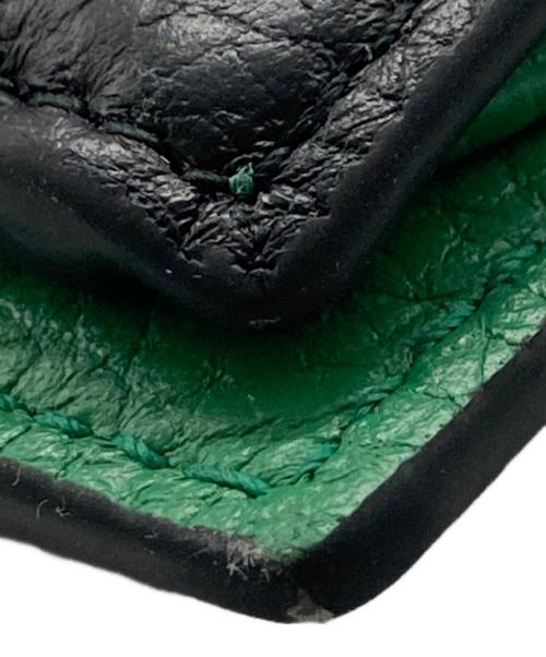 GUCCI（グッチ）GUCCI (グッチ) バイカラー ロングウォレット ブラック×グリーンの古着・服飾アイテム