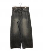 X-LARGEエクストララージ）の古着「OLD ENGLISH BAGGY DENIM PANTS」｜ブラック