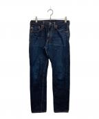 MOMOTARO JEANS桃太郎ジーンズ）の古着「出陣ナローテーパードデニムパンツ」｜インディゴ