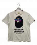 BAPE BY A BATHING APE×UNDEFEATEDベイプバイアベイシングエイプ×アンディフィーテッド）の古着「LAプリントTシャツ」｜ホワイト