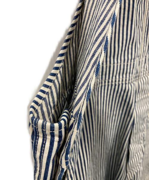 BURGUS PLUS（バーガスプラス）BURGUS PLUS (バーガスプラス) Hickory Stripe Bib Overall インディゴ サイズ:36の古着・服飾アイテム