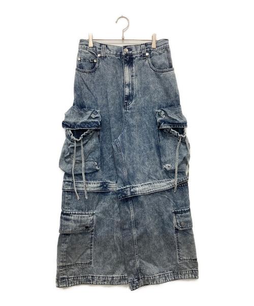 MAISON SPECIAL（メゾンスペシャル）MAISON SPECIAL (メゾンスペシャル) Big Pocket 2WAY Buggy Denim Cargo Pants インディゴの古着・服飾アイテム