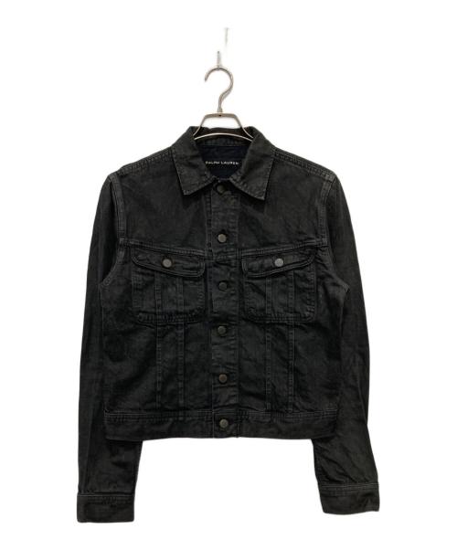 RALPH LAUREN BlackLabel（ラルフローレンブラックレーベル）RALPH LAUREN BlackLabel (ラルフローレンブラックレーベル) ブラックデニムジャケット ブラック サイズ:Sの古着・服飾アイテム