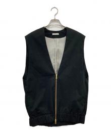 CHIEKO+（チエコプラス）の古着「round back zip vest」｜ブラック