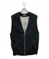 CHIEKO+（チエコプラス）の古着「round back zip vest」｜ブラック