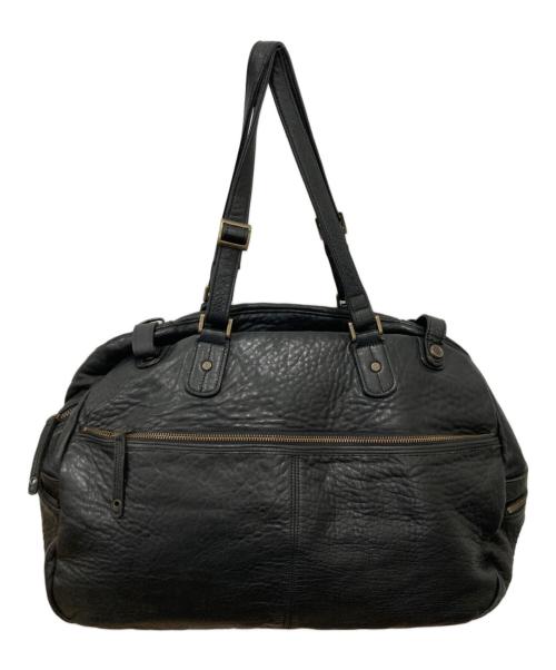 vinterks（ヴィンタークス）vinterks (ヴィンタークス) レザーボストンバッグ ブラックの古着・服飾アイテム