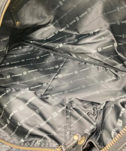 vinterks（ヴィンタークス）vinterks (ヴィンタークス) レザーボストンバッグ ブラックの古着・服飾アイテム