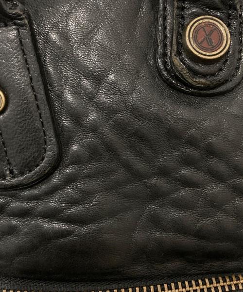 vinterks（ヴィンタークス）vinterks (ヴィンタークス) レザーボストンバッグ ブラックの古着・服飾アイテム