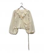 Spick and Spanスピックアンドスパン）の古着「Higuchi*Sカシュクールフリルブラウス」｜ベージュ