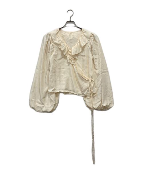 Spick and Span（スピック＆スパン）Spick and Span (スピックアンドスパン) Higuchi*Sカシュクールフリルブラウス ベージュ サイズ:下記参照の古着・服飾アイテム