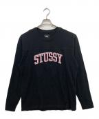 stussyステューシー）の古着「ロゴカットソー」｜ブラック