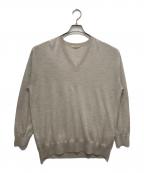 Plageプラージュ）の古着「ファインゲージVネックニット」｜ベージュ
