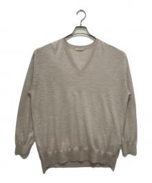 Plage（プラージュ）の古着「ファインゲージVネックニット」｜ベージュ