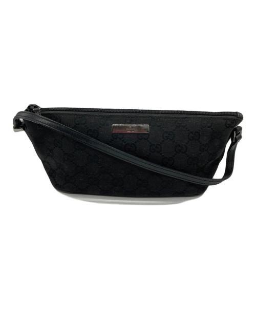 GUCCI（グッチ）GUCCI (グッチ) GGハンドバッグ アクセサリーポーチ ブラックの古着・服飾アイテム