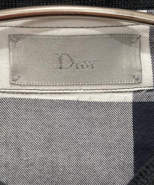 Dior（ディオール）Dior (ディオール) チェックシャツ ホワイト×ブラック サイズ:39の古着・服飾アイテム