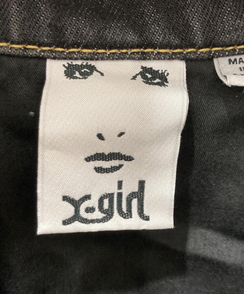 X-GIRL（エックスガール）X-girl (エックスガール) PATCHWORK DENIM JACKET グレー×ブラック サイズ:Mの古着・服飾アイテム