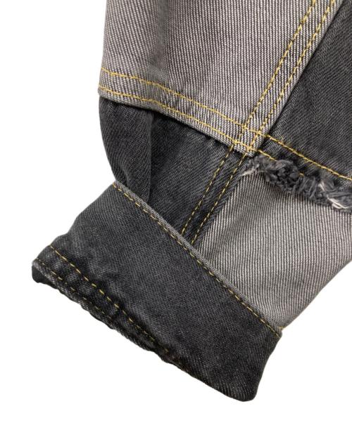 X-GIRL（エックスガール）X-girl (エックスガール) PATCHWORK DENIM JACKET グレー×ブラック サイズ:Mの古着・服飾アイテム