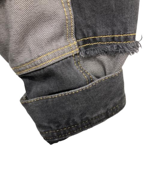 X-GIRL（エックスガール）X-girl (エックスガール) PATCHWORK DENIM JACKET グレー×ブラック サイズ:Mの古着・服飾アイテム