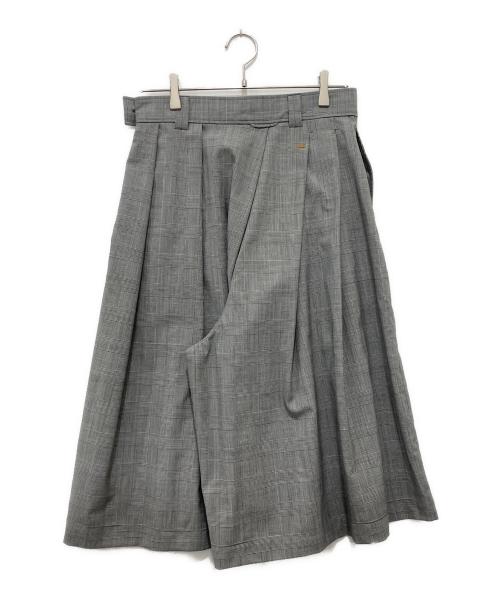 45R（フォーティファイブ・アール）45R (フォーティファイブ・アール) サマーウールのキュロットスカート グレー サイズ:2の古着・服飾アイテム