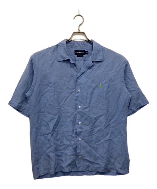 POLO GOLF（ポロ ゴルフ）POLO GOLF (ポロ ゴルフ) オープンカラーシャツ ブルー サイズ:Lの古着・服飾アイテム