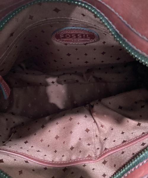 FOSSIL（フォッシル）FOSSIL (フォッシル) 2WAYレザーバッグ レッドの古着・服飾アイテム