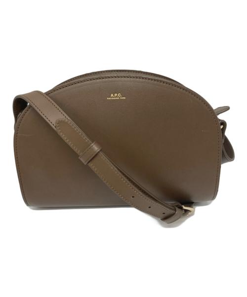 A.P.C.（アーペーセー）A.P.C. (アーペーセー) DEMI-LUNE ショルダーバッグ ブラウンの古着・服飾アイテム