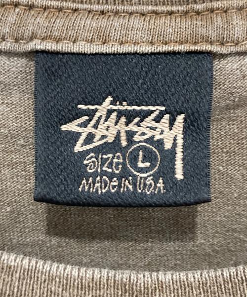 stussy（ステューシー）stussy (ステューシー) NO.4 PIG. DYED TEE/USA製 ブラウン サイズ:Lの古着・服飾アイテム