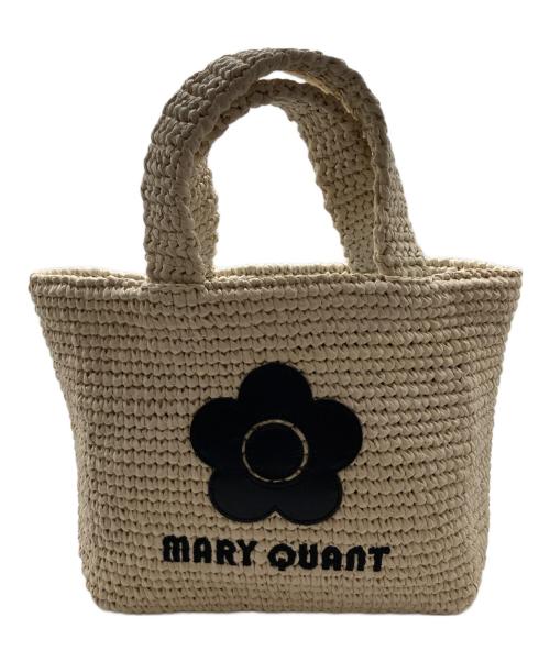 MARY QUANT（マリークヮント）MARY QUANT (マリークヮント) クロッシェラフィアライク トート ベージュ 未使用品の古着・服飾アイテム