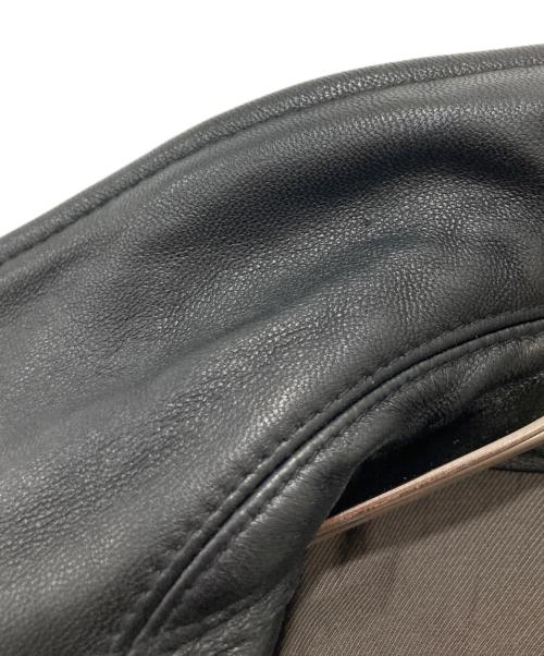 UNITED ARROWS（ユナイテッドアローズ）UNITED ARROWS (ユナイテッドアローズ) ラムレザーカバーオール ブラック サイズ:Mの古着・服飾アイテム